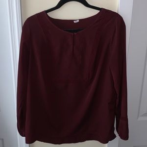 Burgundy chiffon top